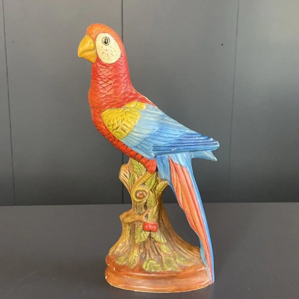 Vintage 1982 Holland Mold Ceramic Parrot Figure 10